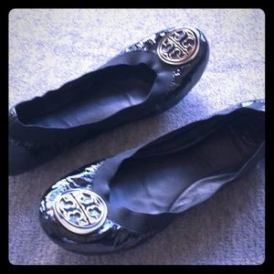 Tory Burch black flats size 8 1/2